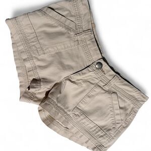 UnionBay Low Rise y2k Khaki Cargo Shorts Juniors Size 0 Stretch Utility